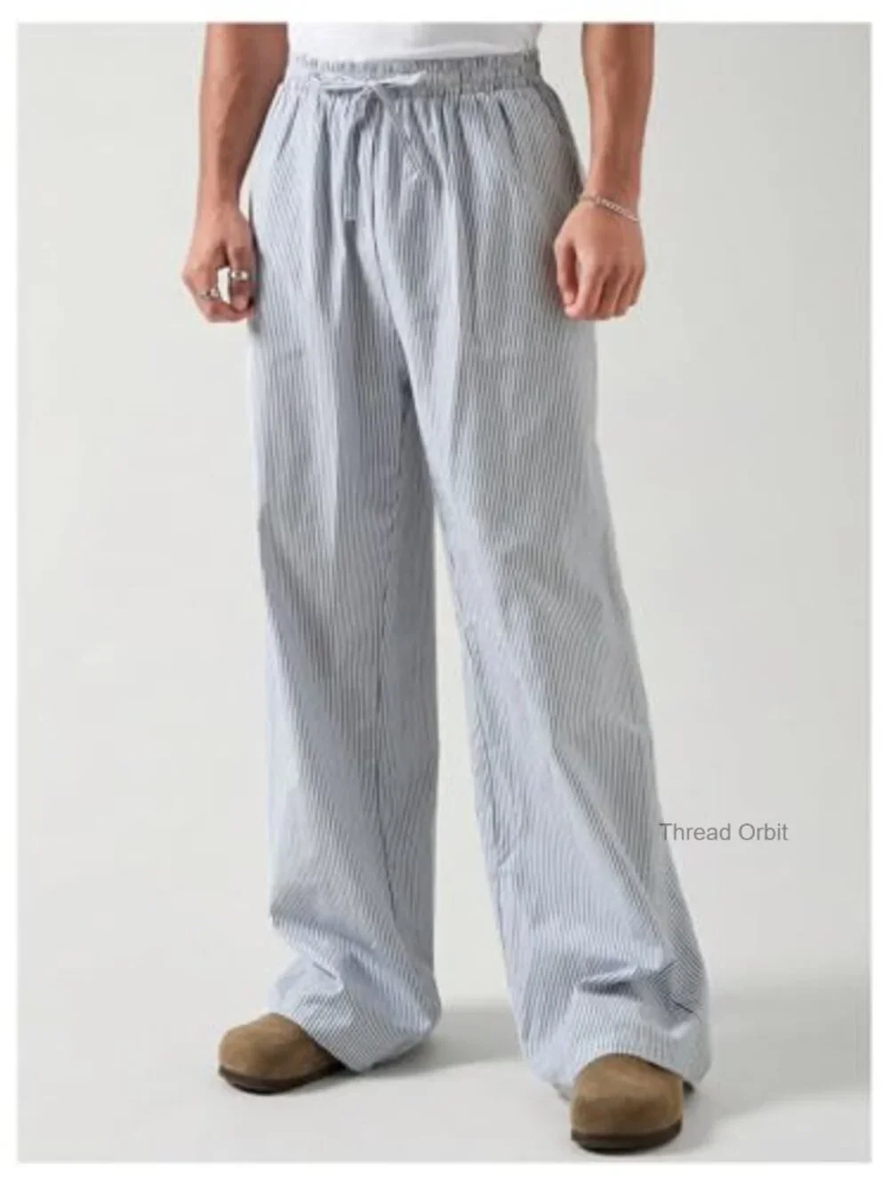Striped Drawstring Casual Pants Lightweight Yoga Beach Vacation